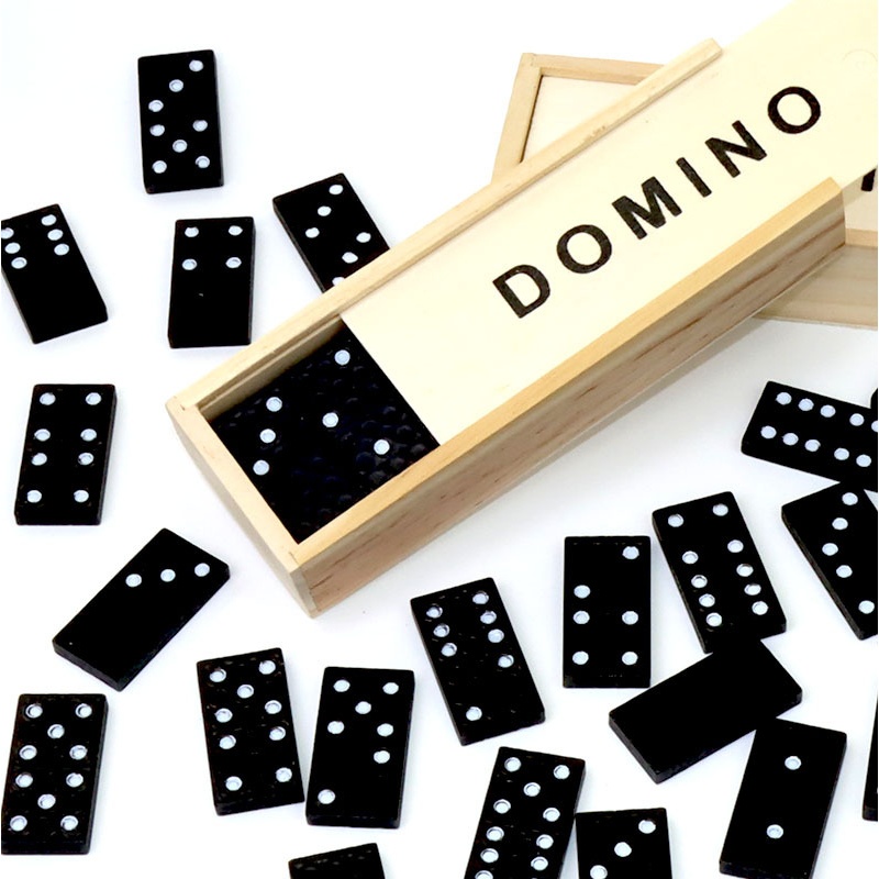 Board Game Monopoli - 28 piezas de dominó negro, juego