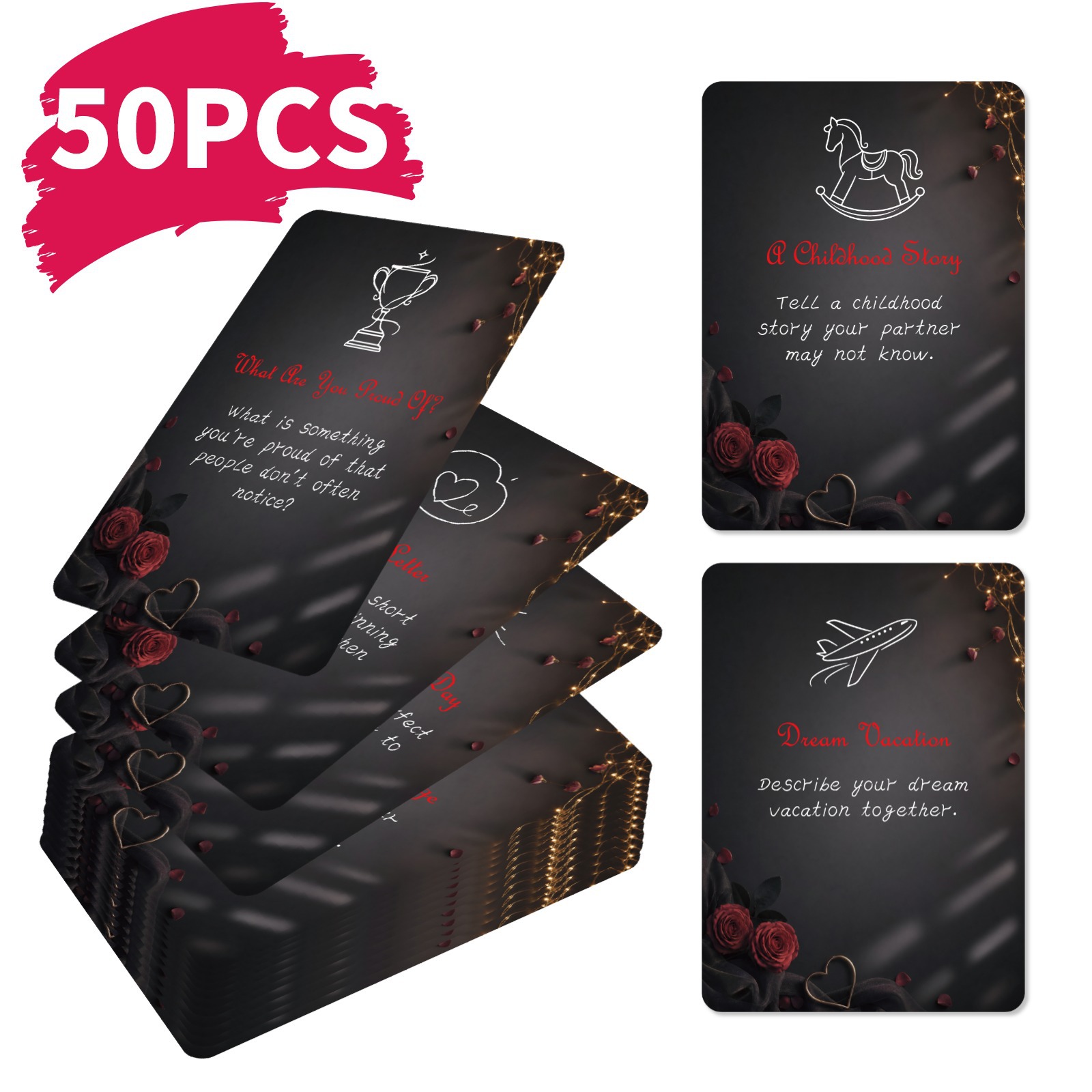 Board Game For Couple - 50 Tarjetas de Desafío Románticas para