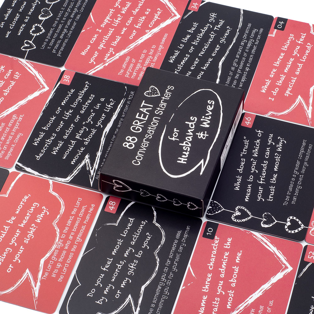 Board Game For Couple - 88 GREAT Conversation Starters Tarjetas de