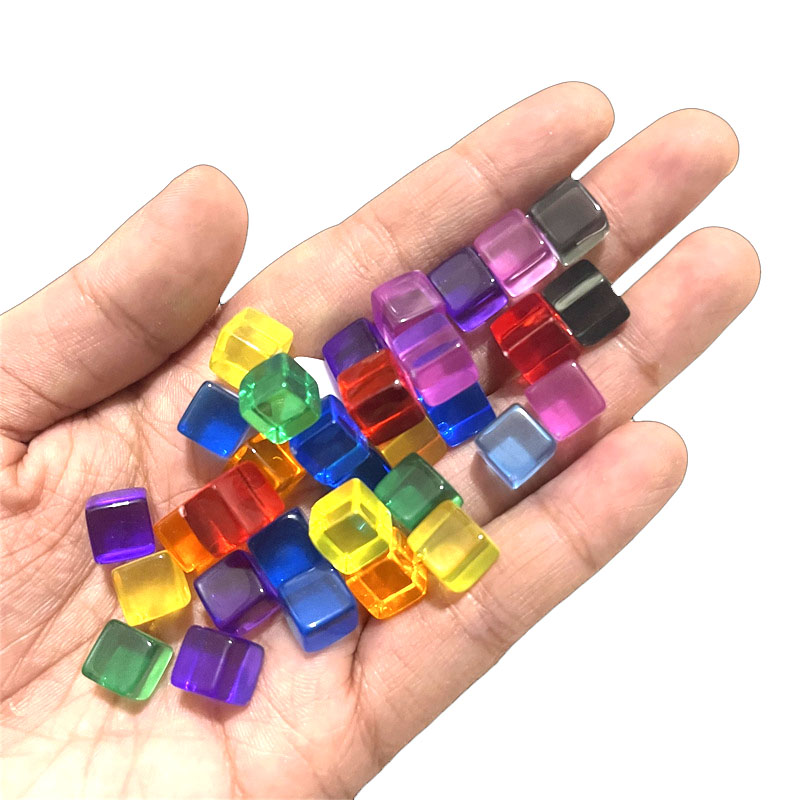 100 unids/set 8mm cubo transpa - Board Game Vector reseña y precio